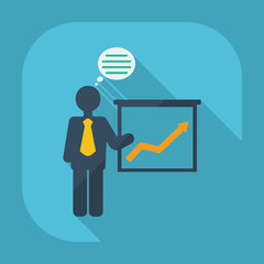 Flat modern design with shadow thought