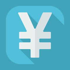 Flat modern design with shadow  yen