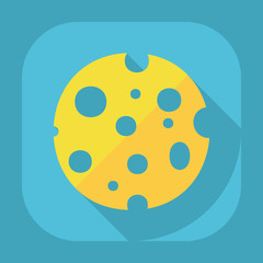 Flat modern design with shadow cheese, cheese product