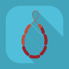 Flat modern design with shadow meat products