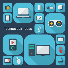 Fototapeta premium Flat concept, set modern design with shadow technology
