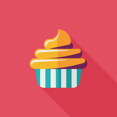 birthday cake flat icon with long shadow,eps10