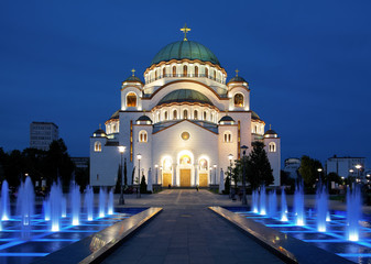 Cathedral of Saint Sava in Belgrade - obrazy, fototapety, plakaty