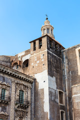 Fototapeta na wymiar Church of Benedictine Monastery in Catania, Sicily