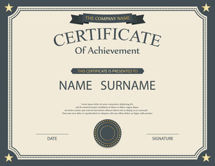 Vector certificate template.