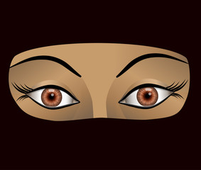 Vector illustration of arab woman