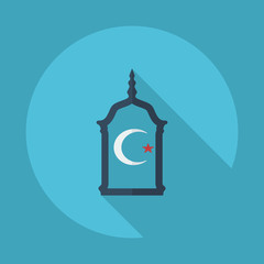 Flat modern design shadow vector icons Ramadan Kareem Mubarak