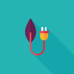 Environmental protection concept flat icon with long shadow,eps1