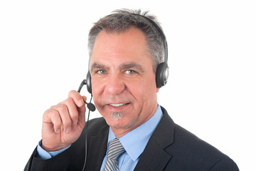 Mann mit Headset
