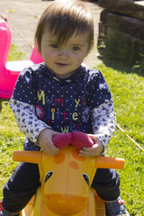 cute baby on her bike