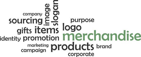 word cloud - merchandise