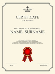 Vector certificate template.