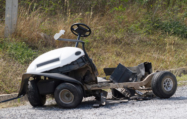 Golf cart accident.
