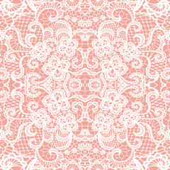 Lace seamless pattern with flowers