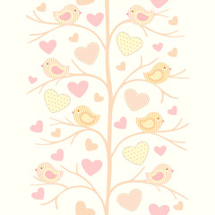 vector pattern with birds