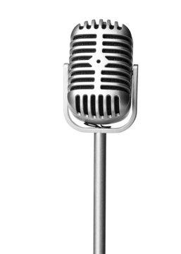 Classic microphone isolated on white