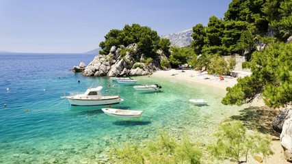 Fototapeta premium beach in Brela to Makarska Riviera, Dalmatia, Croatia