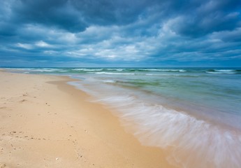 Fototapeta na wymiar Beautiful view on Baltic sandy coast