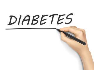 diabetes written by 3d hand