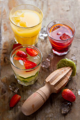 Different fresh cocktail