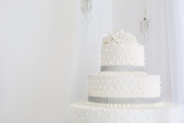 beautiful wedding cake white