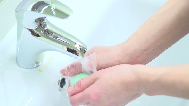 Washing Hands with Soap. Hygiene