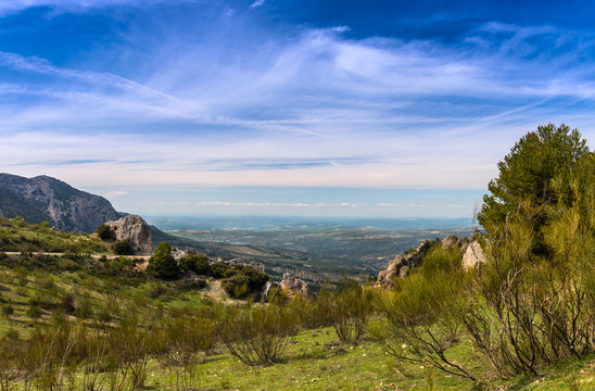View towards Cazorla, Jaen Province, Andalusia, Spain