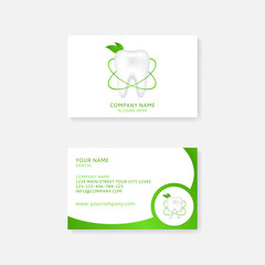 Simple business card template for dental clinic