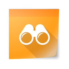 Sticky note icon with a binoculars