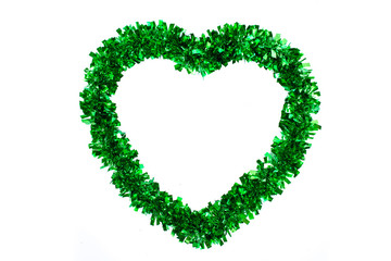 Ribbon green heart