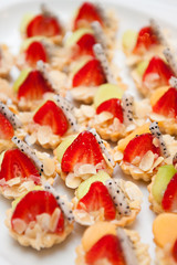 FRESH STRAWBERRY TARTS  PIE, catering buffet coffee break