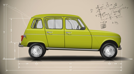 Voiture ancienne 4l-01