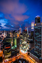 Fototapeta premium Twilight business city Singapore