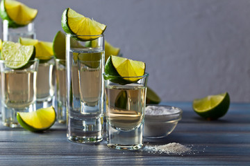 tequila with salt and lime