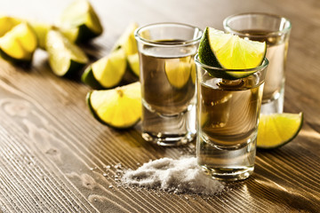 tequila with salt and lime