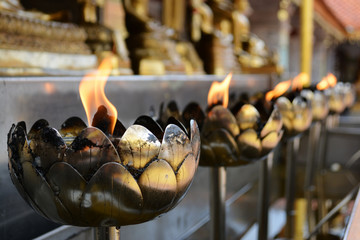 Lamp oil at temple.
