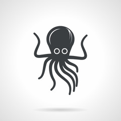 Octopus black vector icon