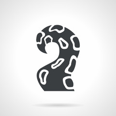 Octopus tentacle black vector icon