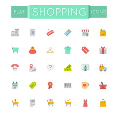Vector Flat Shopping Icons
