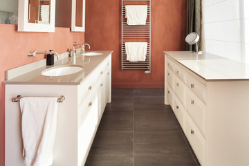 Interior, comfortable bathroom