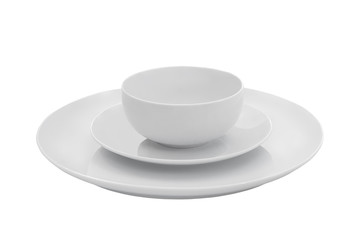 cup on a saucer isolated on white background