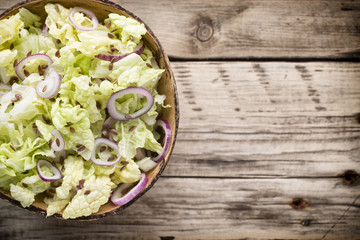 Lettuce. Vegetarian food, light snacks.