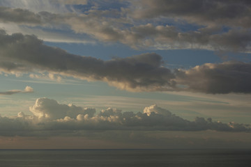 Clouds over the sea.