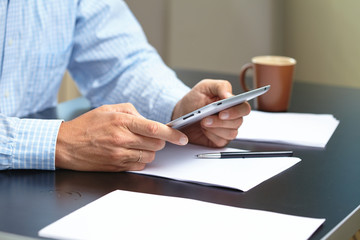 businessmen with digital tablet