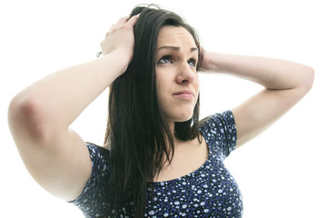 Fototapeta premium Hysterical woman expression