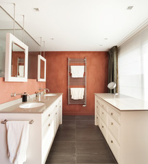 Interior, comfortable bathroom