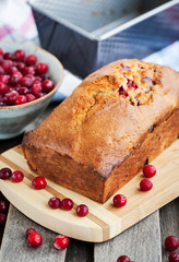 Delicious fresh homemade cranberry loaf