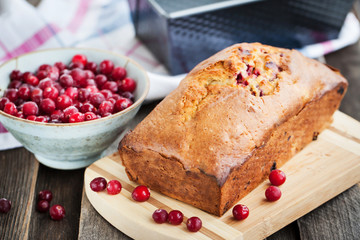 Delicious fresh homemade cranberry loaf