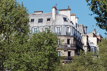 Fototapeta na wymiar immeuble hausmannien, Paris