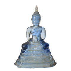 Transparent Crystal blue Budhha
